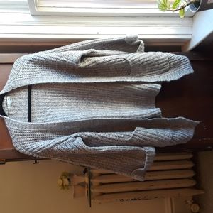 She + Sky one size grey bulky knit oversized cardigan / flared sleeves